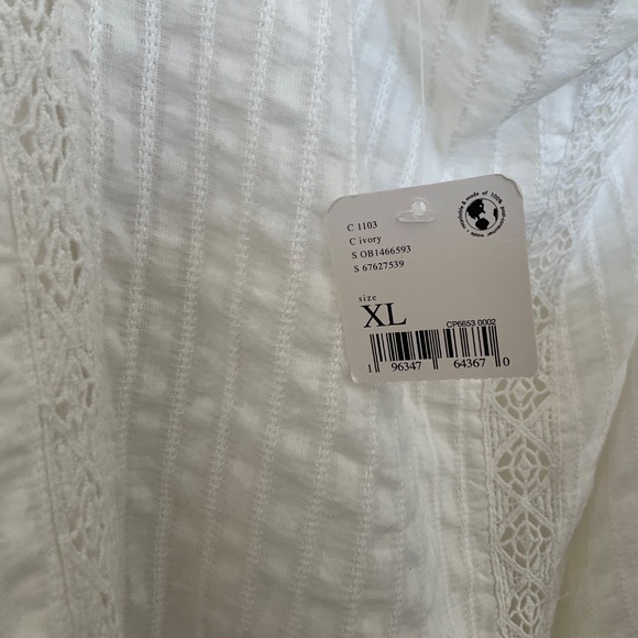 FREE PEOPLE Beautiful white cotton asymmetric dress - Picture 15 of 16